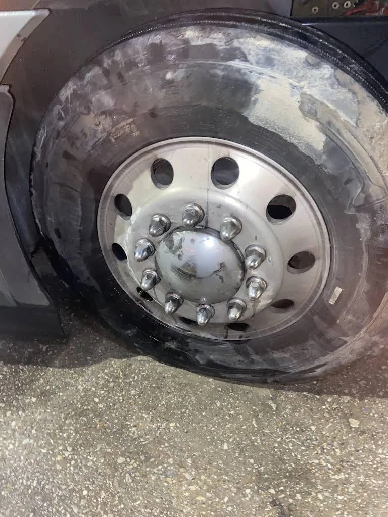 Semi truck tire and rim